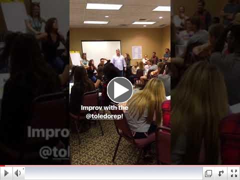 Improv team with Youth Leadership Toledo