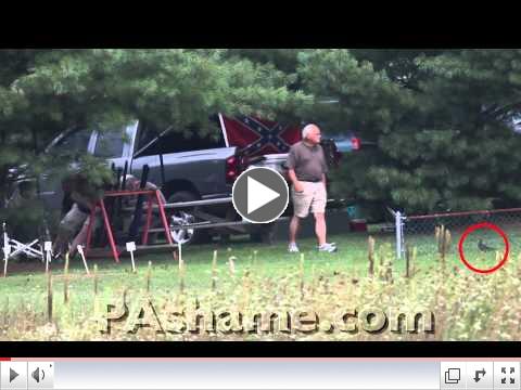 Pigeon Shooter Tries to Stomp Pigeon