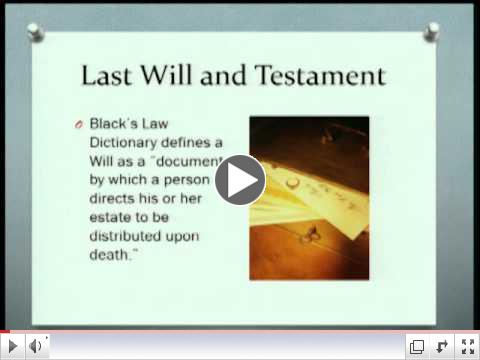Workshop Video: Estate Planning For The Novice