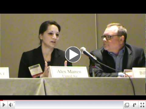 Alex Marren, United; Bill Swelbar, Swelblog; and Chip Childs, SkyWest