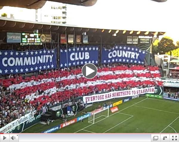 Portland's Tifo for the US Men's National Team