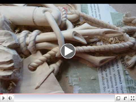 WOODCARVING : Garden theme trophy  -The stages- (SHORT- VERSION)