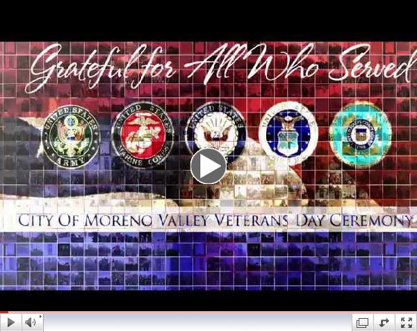 Click to watch 2014 Moreno Valley Veterans Day Promo