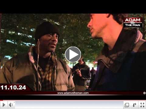 Homeless man threatens to evict Occupy Wall Street #OWS