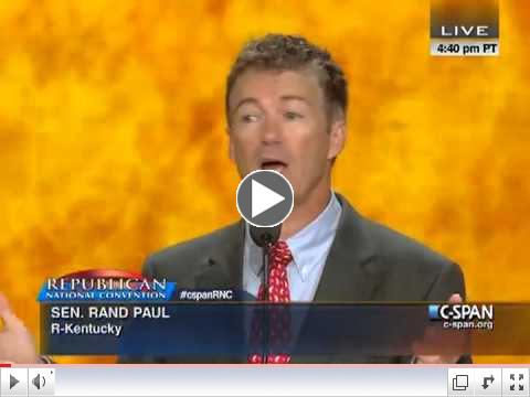 Rand Paul speaks at the RNC Convention