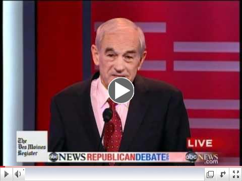 Ron Paul on his foreign policy ABC Republican Debate 12/10/11