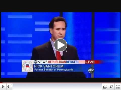 Rick Santorum ABC-Yahoo Debate Clip.wmv
