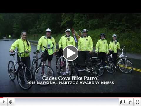And the winners are... Cades Cove Bike Patrol Volunteers - A GSMA video by Valerie Polk