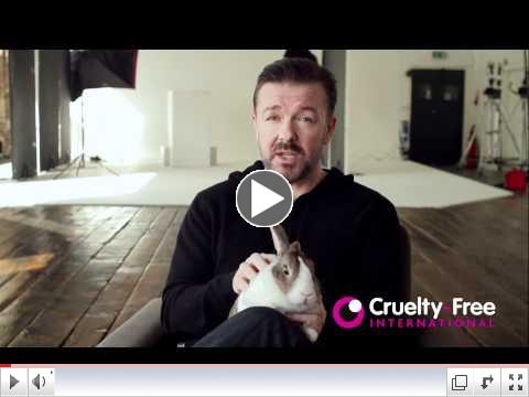 Ricky Gervais saves animals from cosmetics testing