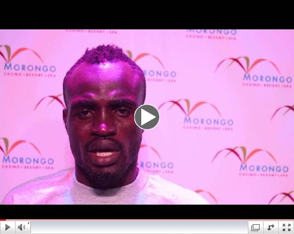 Emmanuel Tagoe talks about fighting Gerado Robles at the Morongo Casino
