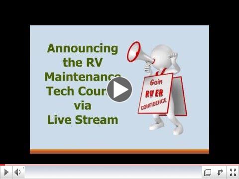 Introducing the NEW RV Maintenance Live Stream Course 