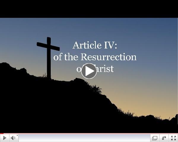 Article IV: Anglican Perspective