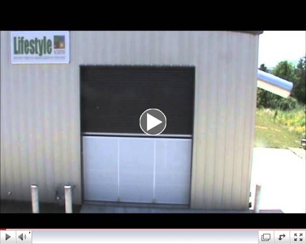 Rollaround Screens with White Privacy for Commercial Doors