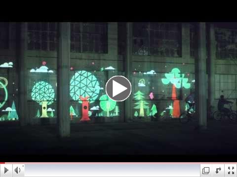 Bikes Make Life Better -- Projection Art