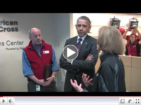 President Obama Visits Red Cross HQ After Sandy