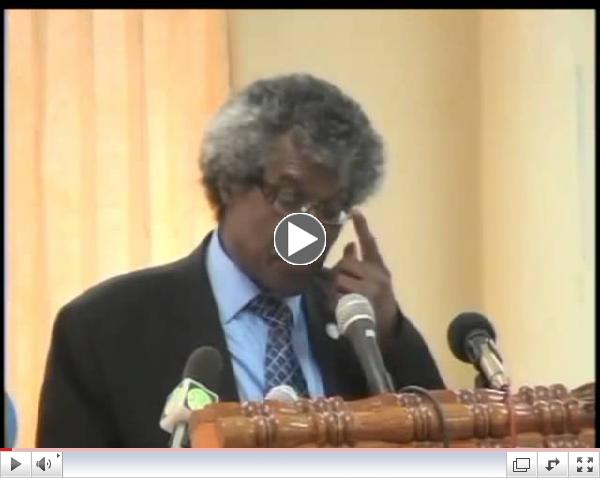 Sir Dwight VennerGovernor of the Eastern Caribbean Central Bank (ECCB), Sir Dwight Venner addresses the CGF Launch in St. Vincent and the Grenadines.