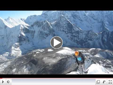 Marmot Variant Jacket in Action on Ama Dablam Guided by Adrian Ballinger