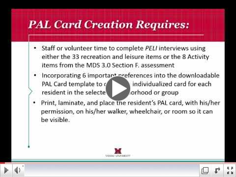 Overview of the PELI PAL Card Project
