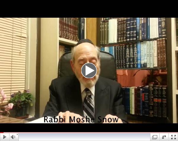 Rabbi Moshe  Snow Parshas Metzorah