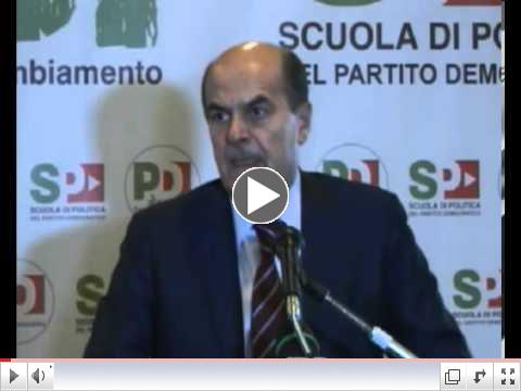 Bersani: le riforme che servono all'Italia sono meridionaliste per definizione