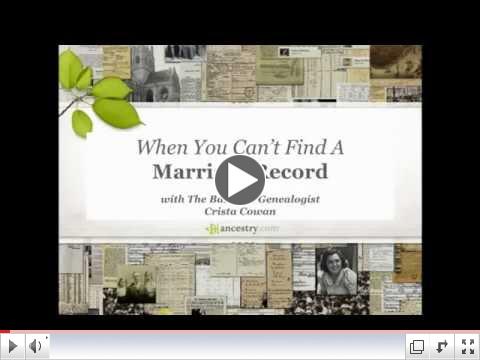 When You Can't Find a Marriage Record