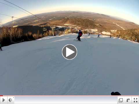 Cannon mountain top to bottom run 12/29