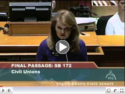 Sen Jean White (R) supports civil unions for her gay relatives - Colorado