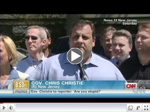 Rude Governor? 'Are you stupid ' - New Jersey Governor Chris Christie calls a reporter 