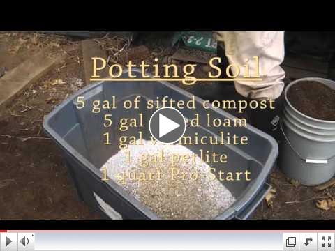 Josh Trought discusses how we make potting soil at D Acres.