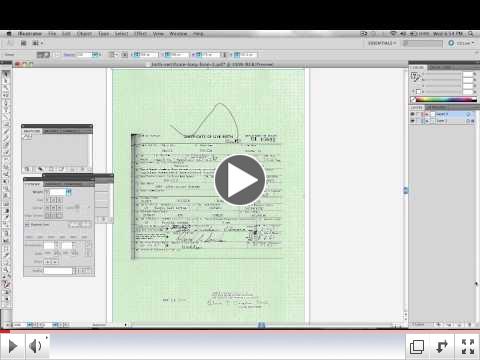 Obama Birth Certificate Faked In Adobe Illustrator - Official Proof