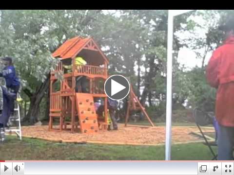 Watch as mulch is magically spread!