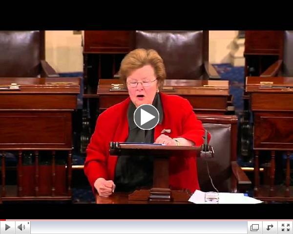 Dem Sen. Barbara Mikulski's Reaction to Paycheck Fairness Act's Failure