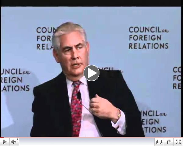 Rex W. Tillerson, chairman and CEO of Exxon Mobil 