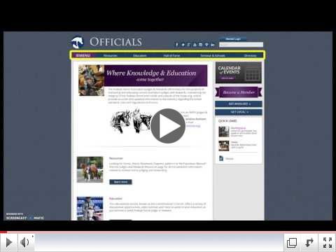 Officials Webpage Tutorial