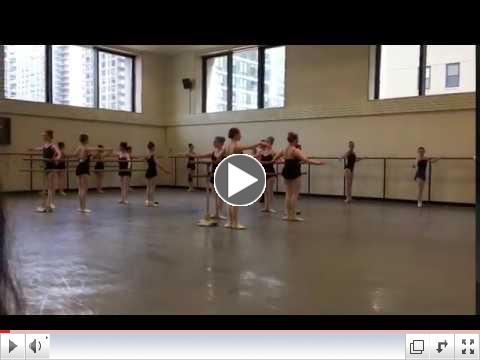 NHB students in ballet class with Daniel Ulbricht