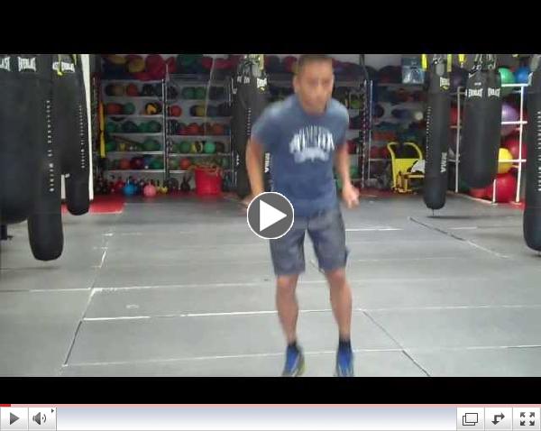 Super Flyweight Boxer Bruno Escalante and shows off his jump rope skills