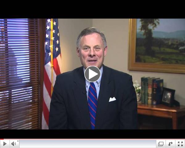 Sen. Richard Burr (R-NC) delivers Weekly GOP Address on supporting our veterans