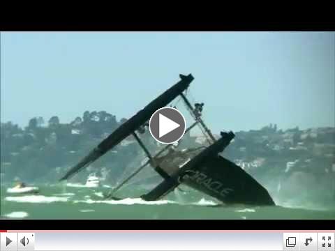 Going, going, going...gone - AC45 capsize