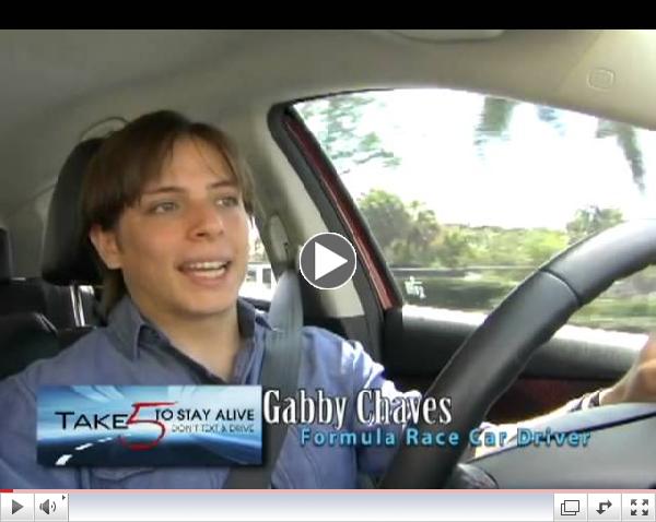 GABBY CHAVES TAKE 5 TO STAY ALIVE - DONT TEXT AND DRIVE VIDEO