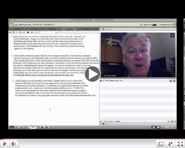 Video with Bill Connors, May 1, 2014