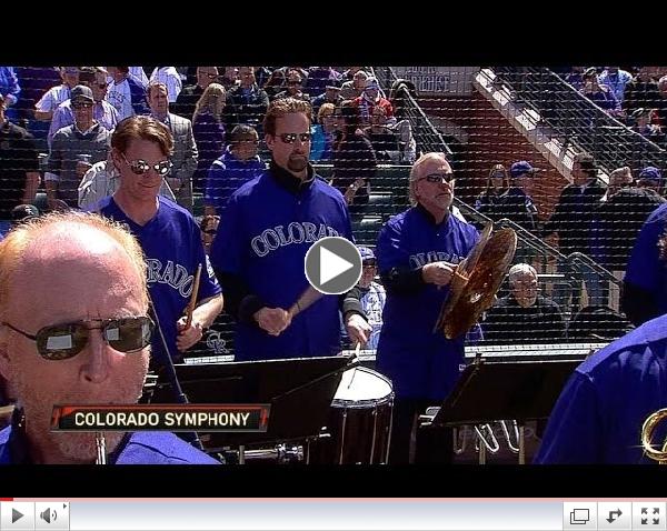 Orchestra plays as players take the field