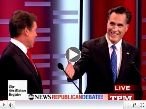 Mitt Romney Offers Perry a $10K Bet