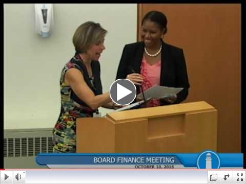 Working Board/Finance Committee Meeting October 10, 2016