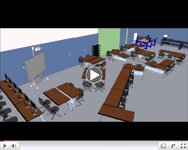 Riverpoint Academy MakerSpace Redesign Walkthrough (SketchUp)