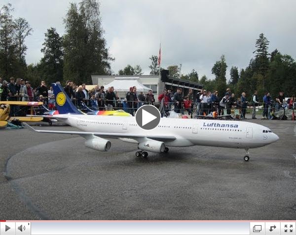 Giant Model RC Airbus A340 Hausen am Albis 2013 Jetcat Power 4 Turbine