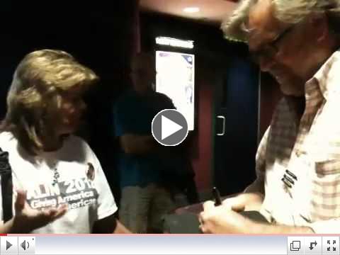 The Undefeated Director, Stephen K. Bannon, signs Organize4Palin Palm Cards