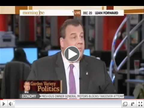 Governor Christie: Cry Me a River