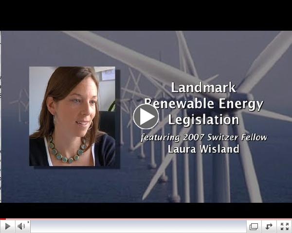 Landmark Renewable Energy Legislation with Switzer Fellow Laura Wisland