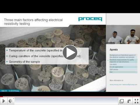 Proceq Webinar: Resistivity measurements for quality inspection of new structures.