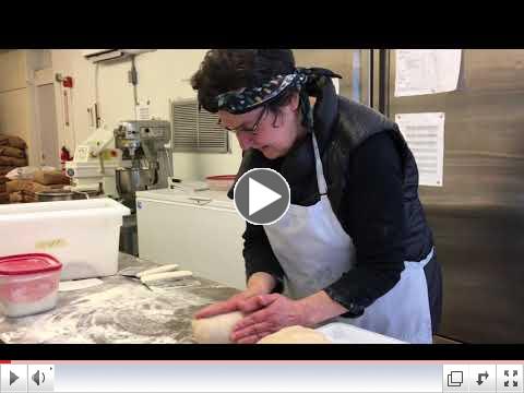 Working the dough at Waltham's Bread Obsession